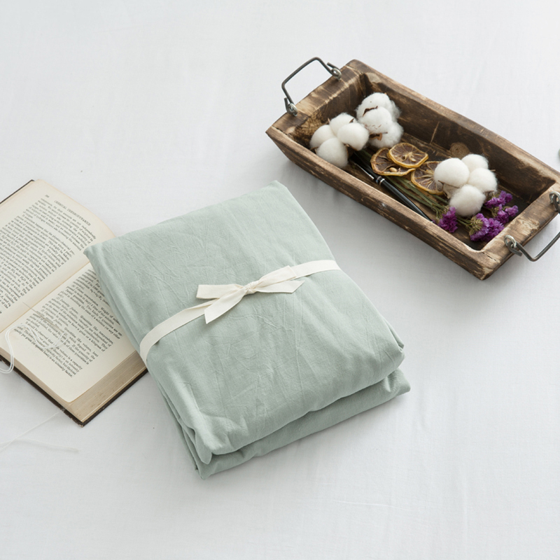 水洗棉纯色单品床单 230*250cm 水绿