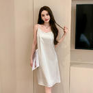 2023新款LF60支兰精天丝吊带睡裙 家居服 M（120斤以内） 白色
