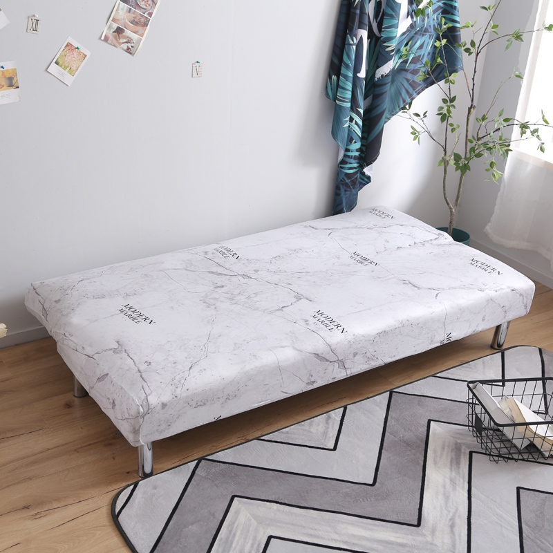 2019新款沙发床 沙发套 适合160-190长度的无扶手沙发床 理石字母