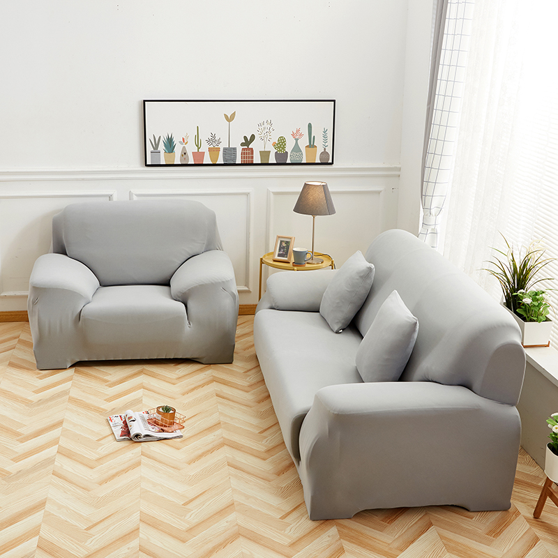 2020新款纯色沙发套 90-140 cm单人 纯色浅灰色