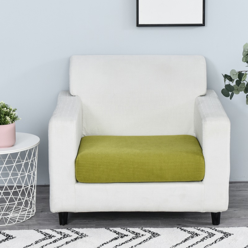 2020新款玉米绒沙发坐垫套 沙发套 单人（宽50-65*长50-63*高5-20） 玉米绒 翠绿黄