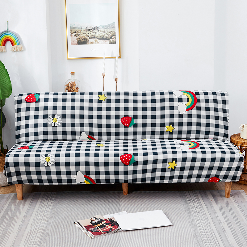 2020新款通用针织沙发床套 沙发套 适用于160-190cm的沙发床 彩虹草莓