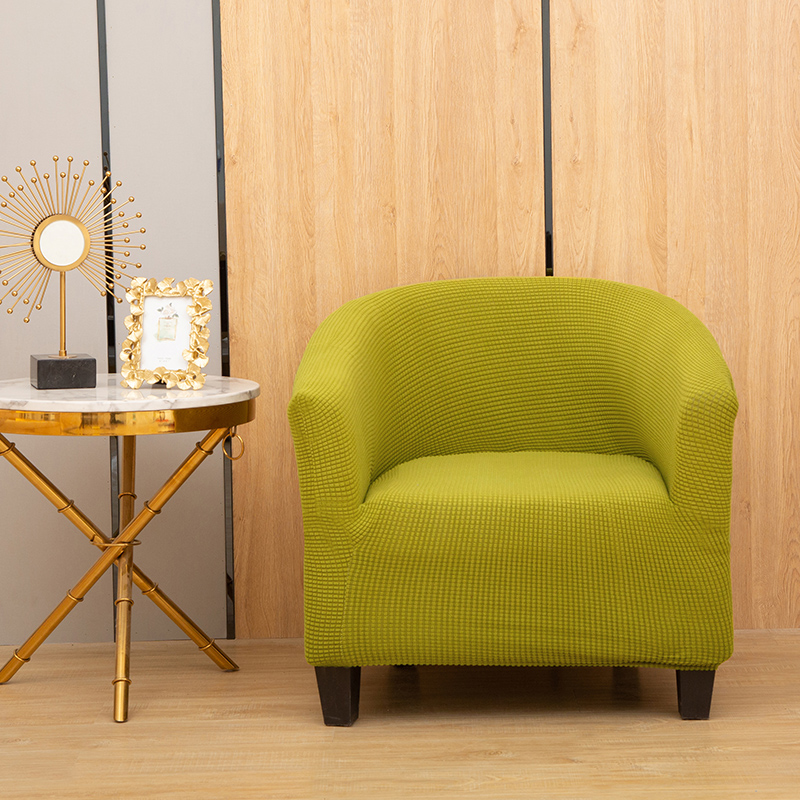 2021新款玉米绒半圆沙发椅套 沙发套 均码 翠绿黄