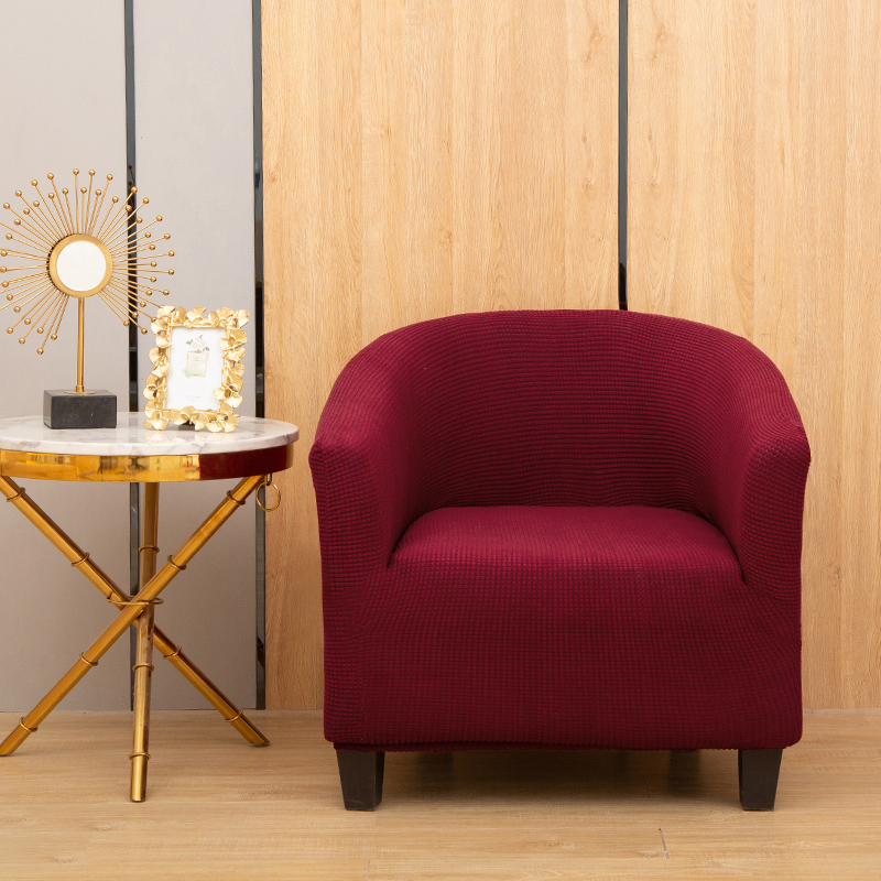 2021新款玉米绒半圆沙发椅套 沙发套 均码 拉菲红