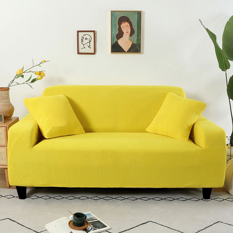 2021新款玉米绒沙发套 90-140cm 柠檬黄