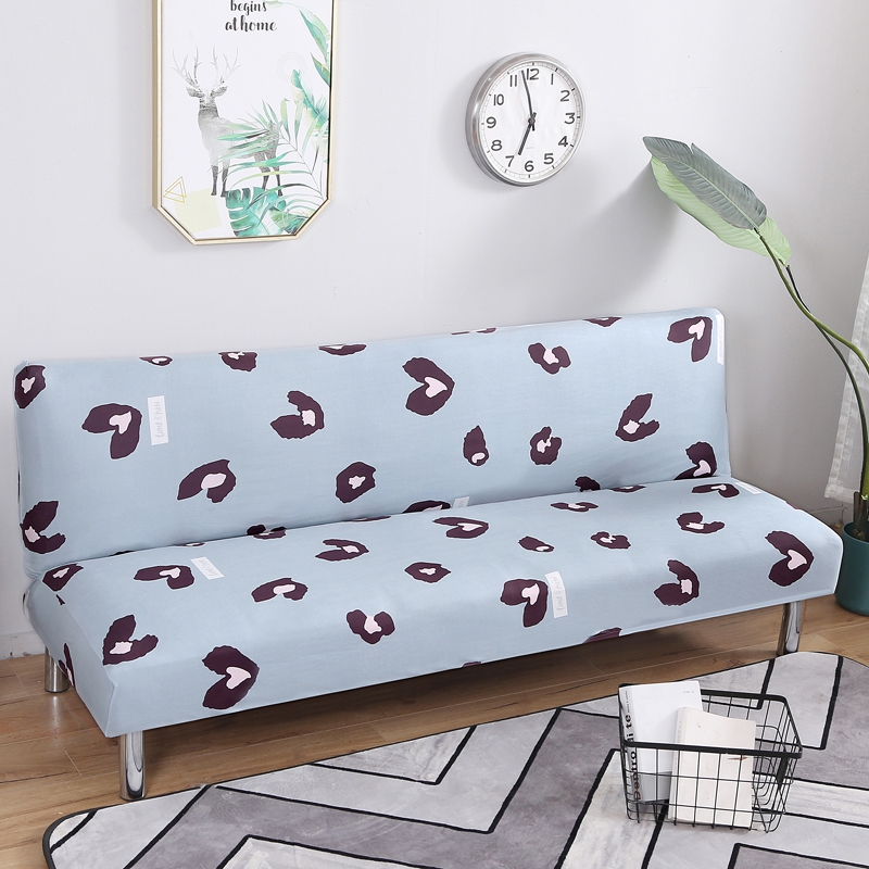 整理印花沙发床 沙发套 适用于160-190之间的沙发床 爱心豹点