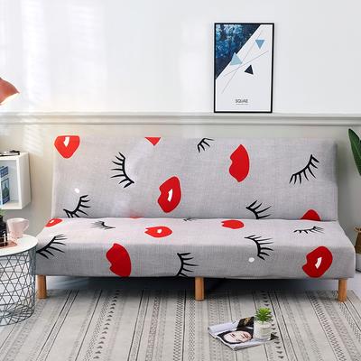 整理印花沙发床 沙发套 适用于160-190之间的沙发床 红唇