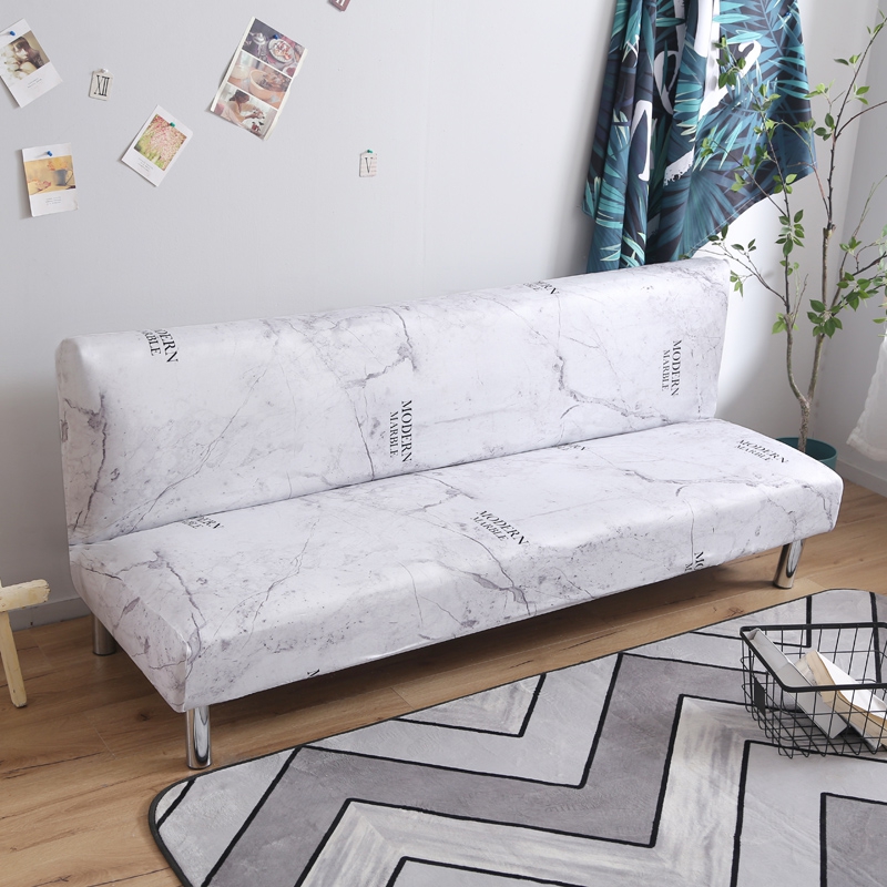 整理印花沙发床 沙发套 适用于160-190之间的沙发床 理石字母