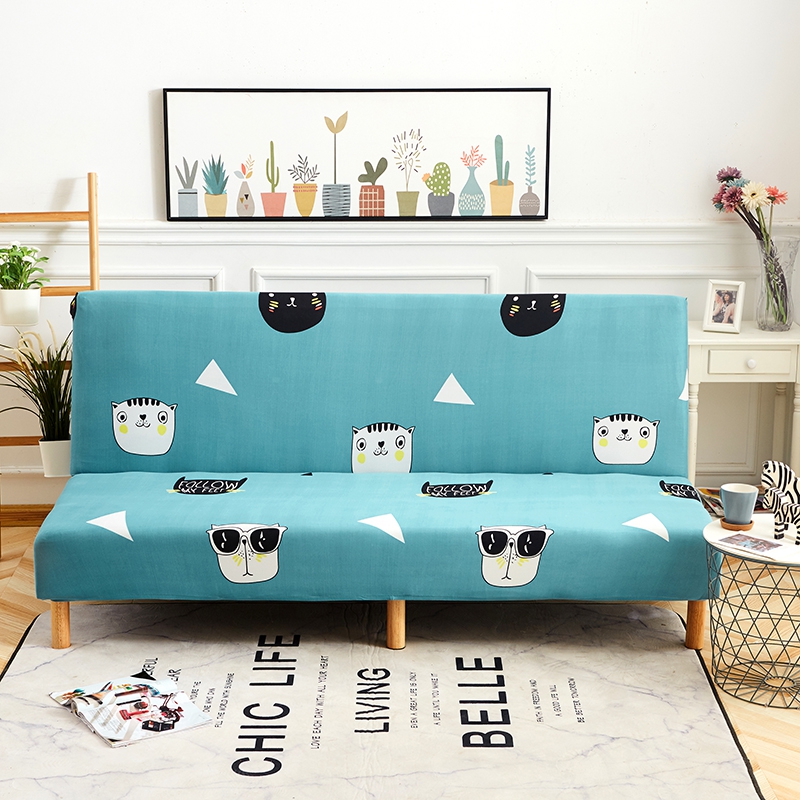 整理印花沙发床 沙发套 适用于160-190之间的沙发床 猫狗保镖