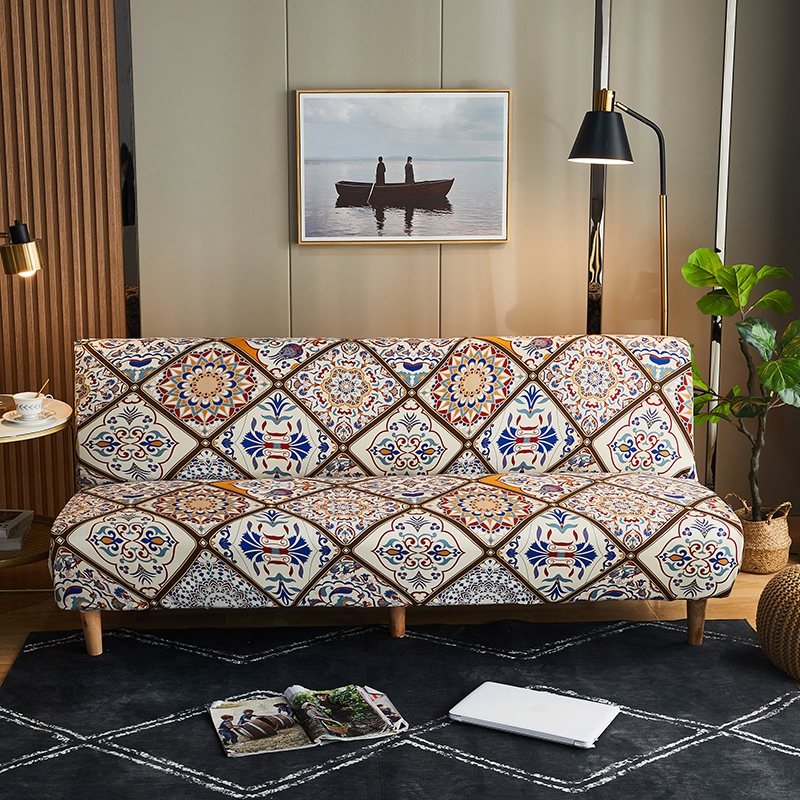 整理印花沙发床 沙发套 适用于160-190之间的沙发床 摩洛哥
