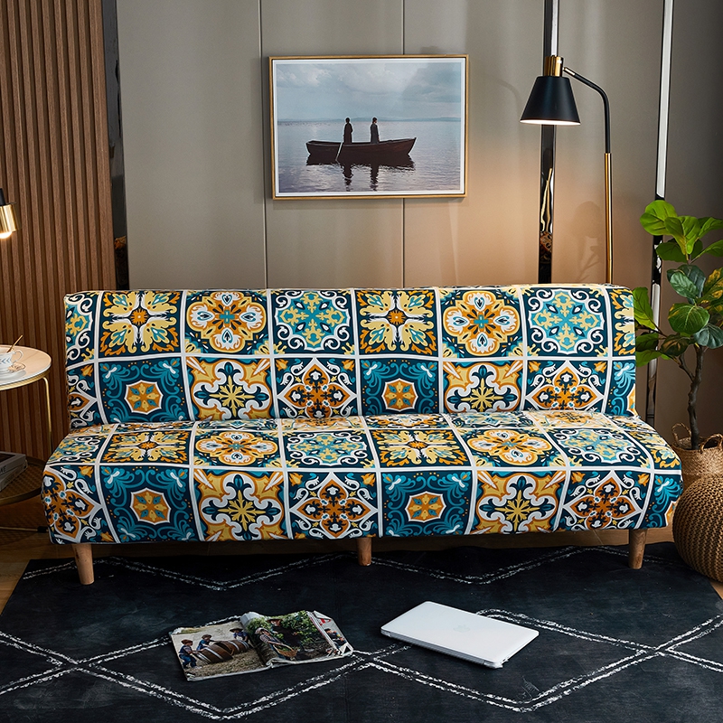 整理印花沙发床 沙发套 适用于160-190之间的沙发床 莫奈