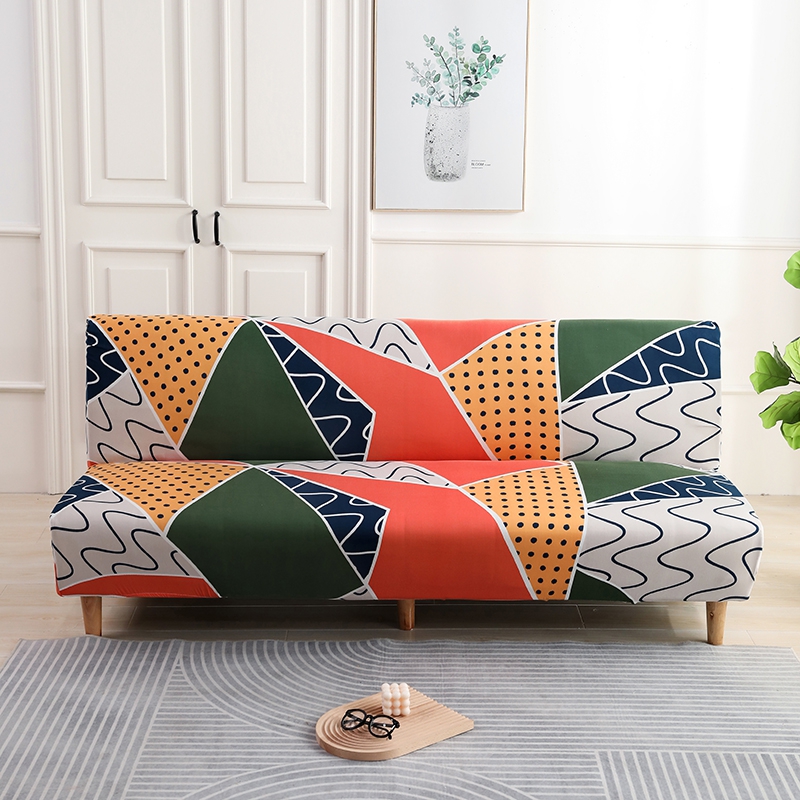 整理印花沙发床 沙发套 适用于160-190之间的沙发床 时尚几何