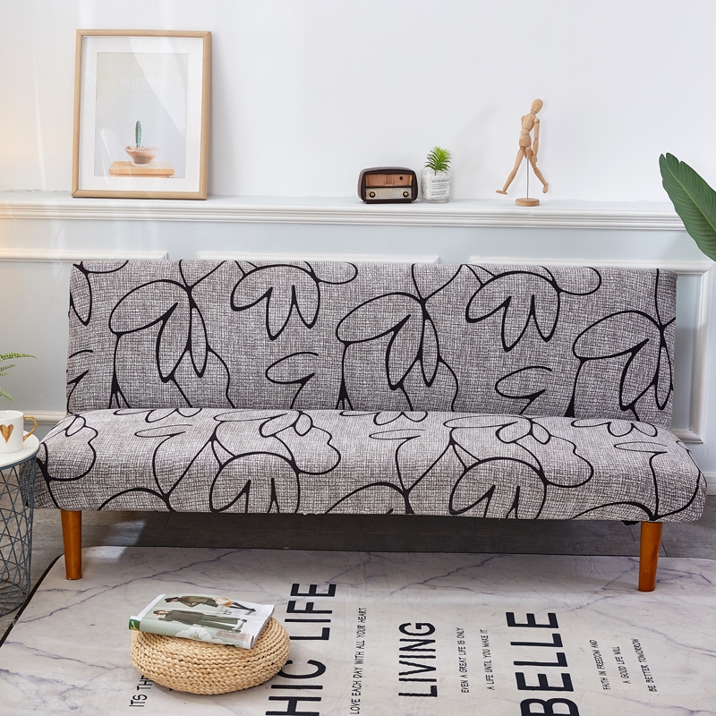 整理印花沙发床 沙发套 适用于160-190之间的沙发床 素莲