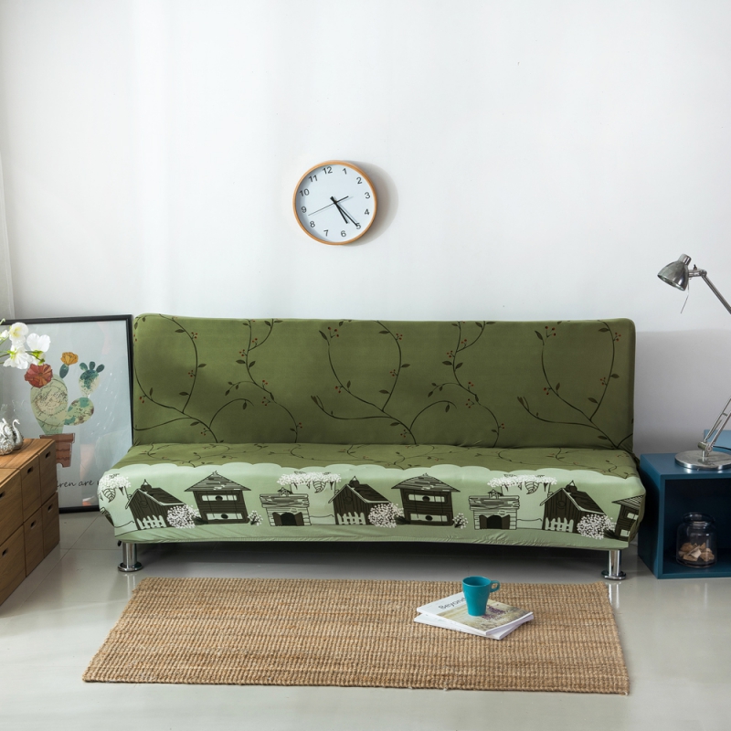 整理印花沙发床 沙发套 适用于160-190之间的沙发床 田园