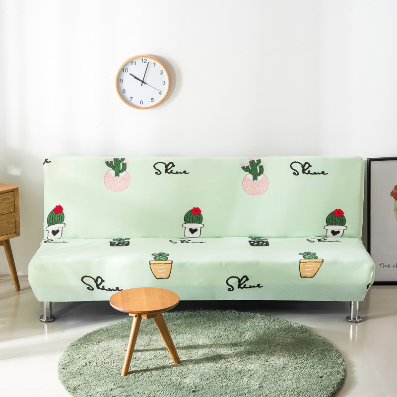 整理印花沙发床 沙发套 适用于160-190之间的沙发床 仙人掌