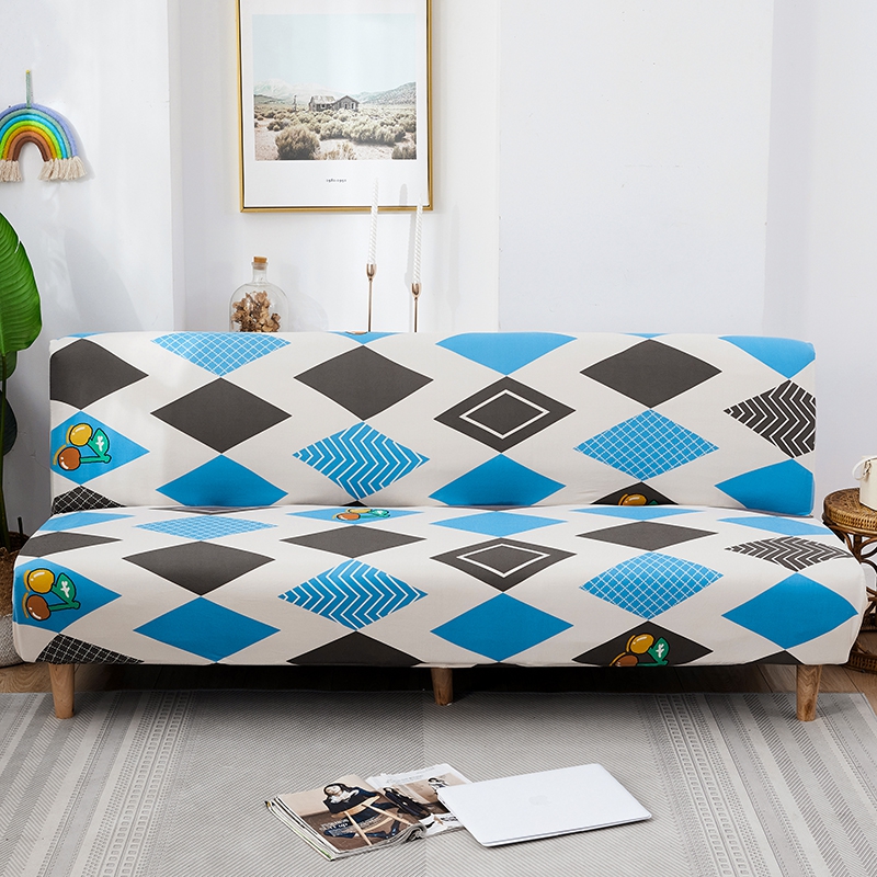 整理印花沙发床 沙发套 适用于160-190之间的沙发床 樱桃格