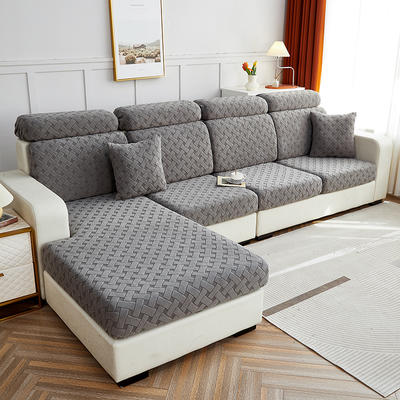 2022新款提花绒织艺系列沙发笠 沙发套 单人 宽50-65长50-63高5-20cm 织艺-深灰