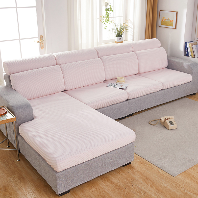2023新款3D按摩凉豆豆系列沙发坐垫套 沙发套 单人：宽50-65*长50-63*高5-20cm 凉豆豆-淡粉