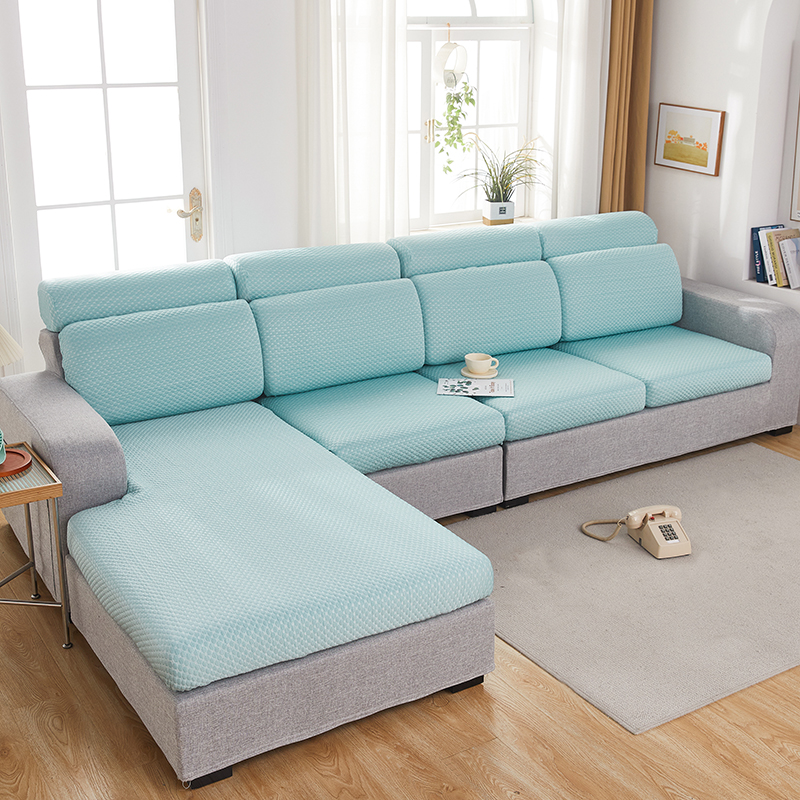 2023新款3D按摩凉豆豆系列沙发坐垫套 沙发套 单人：宽50-65*长50-63*高5-20cm 凉豆豆-绿色