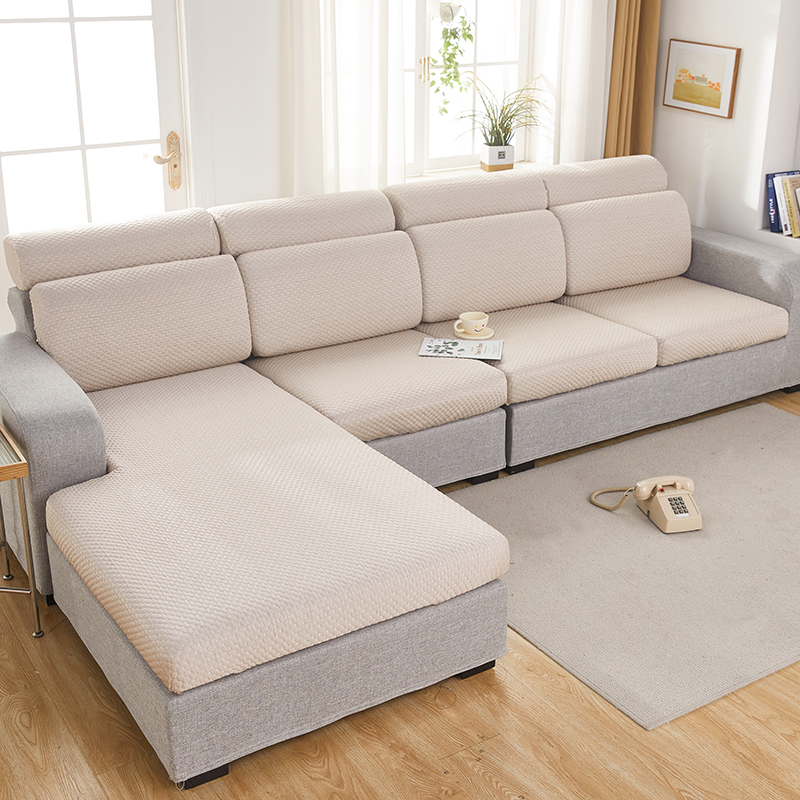 2023新款3D按摩凉豆豆系列沙发坐垫套 沙发套 单人：宽50-65*长50-63*高5-20cm 凉豆豆-米咖