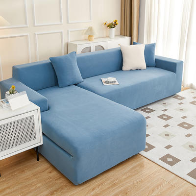 2023新款德绒系列沙发套 单人 90-140cm 德绒-蓝色