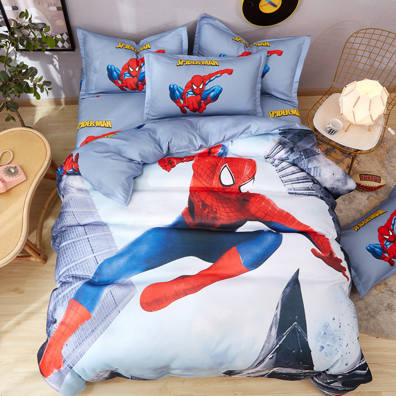 2022新款斜纹卡通大版单品被套床单枕套 小号被套150*200cm 超能蜘蛛侠