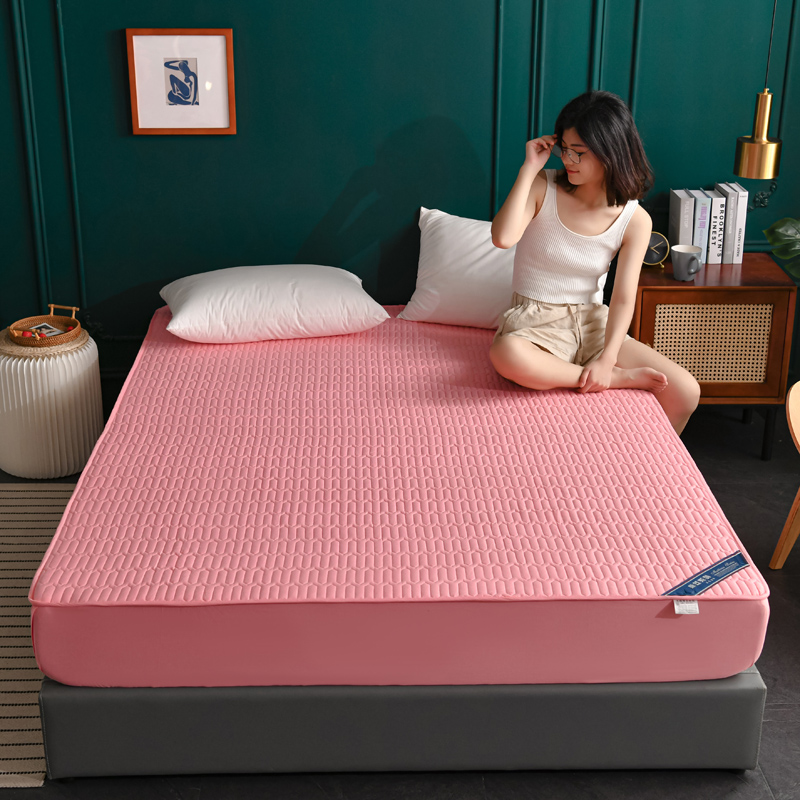 新款13372全棉夹棉床笠席梦思保护垫床垫罩 1.2*2.0m 玉色