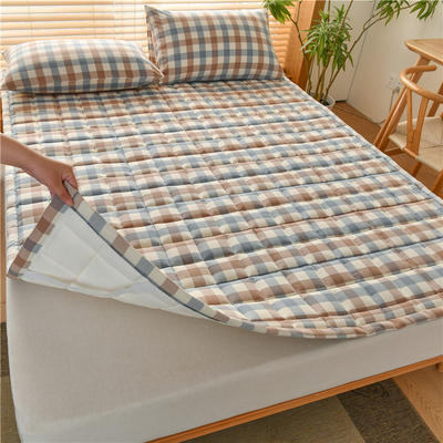 2023索弗莱新款A类色织水洗全棉新疆棉花床垫无印良品床垫加厚床褥垫被 1.0*2.0m 七彩格
