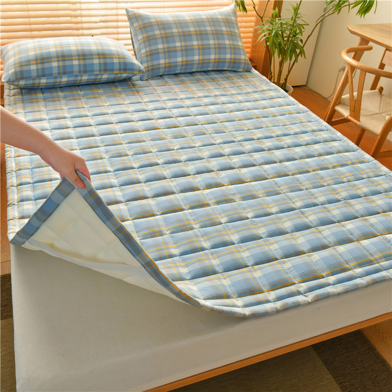 2023索弗莱新款A类色织水洗全棉新疆棉花床垫无印良品床垫加厚床褥垫被 1.0*2.0m 简兮兰