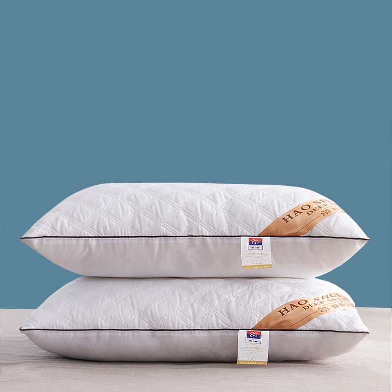 枕芯咖啡边绗缝枕芯低枕48X74 48x74cm 咖啡单边低枕