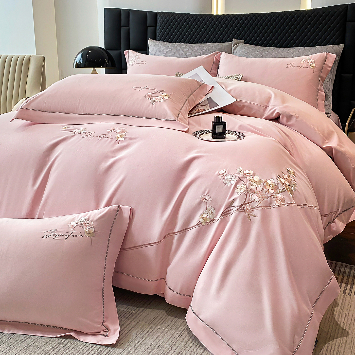 2025新款天丝棉磨毛四件套-莫兰迪