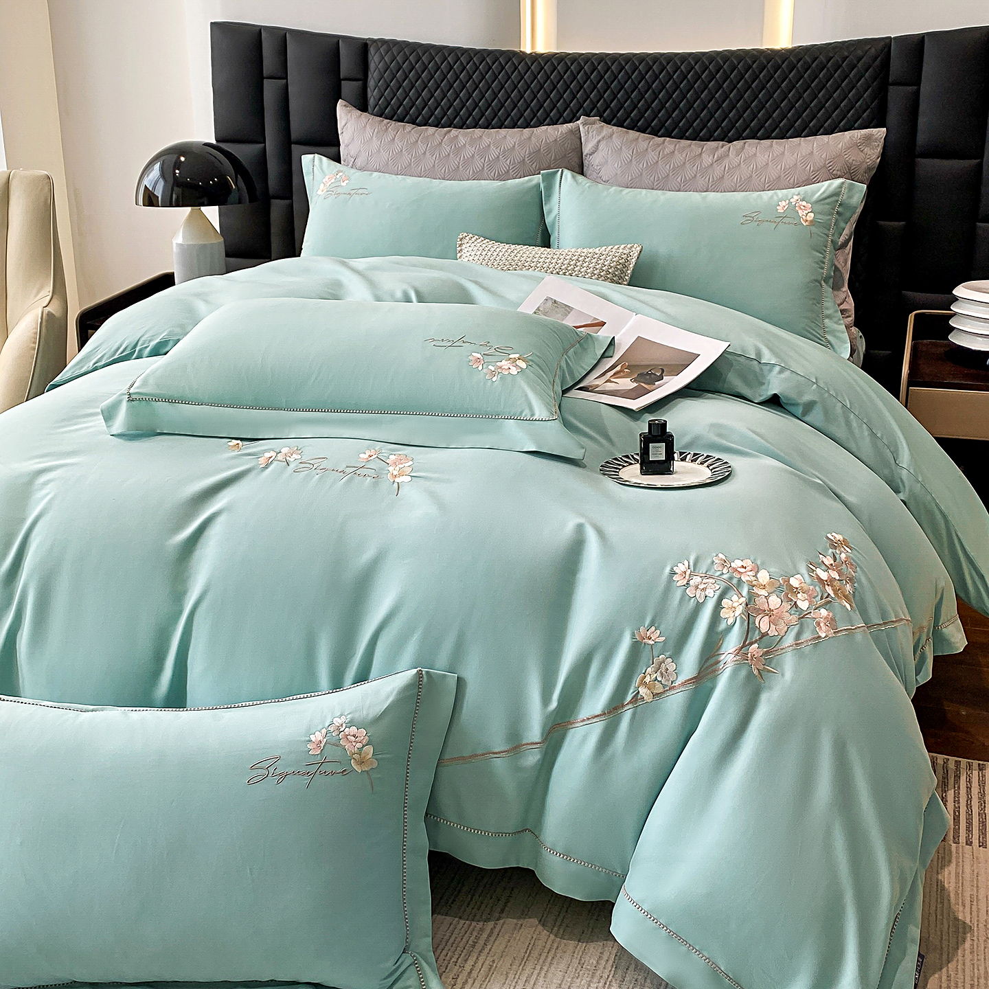 2025新款天丝棉磨毛四件套-莫兰迪