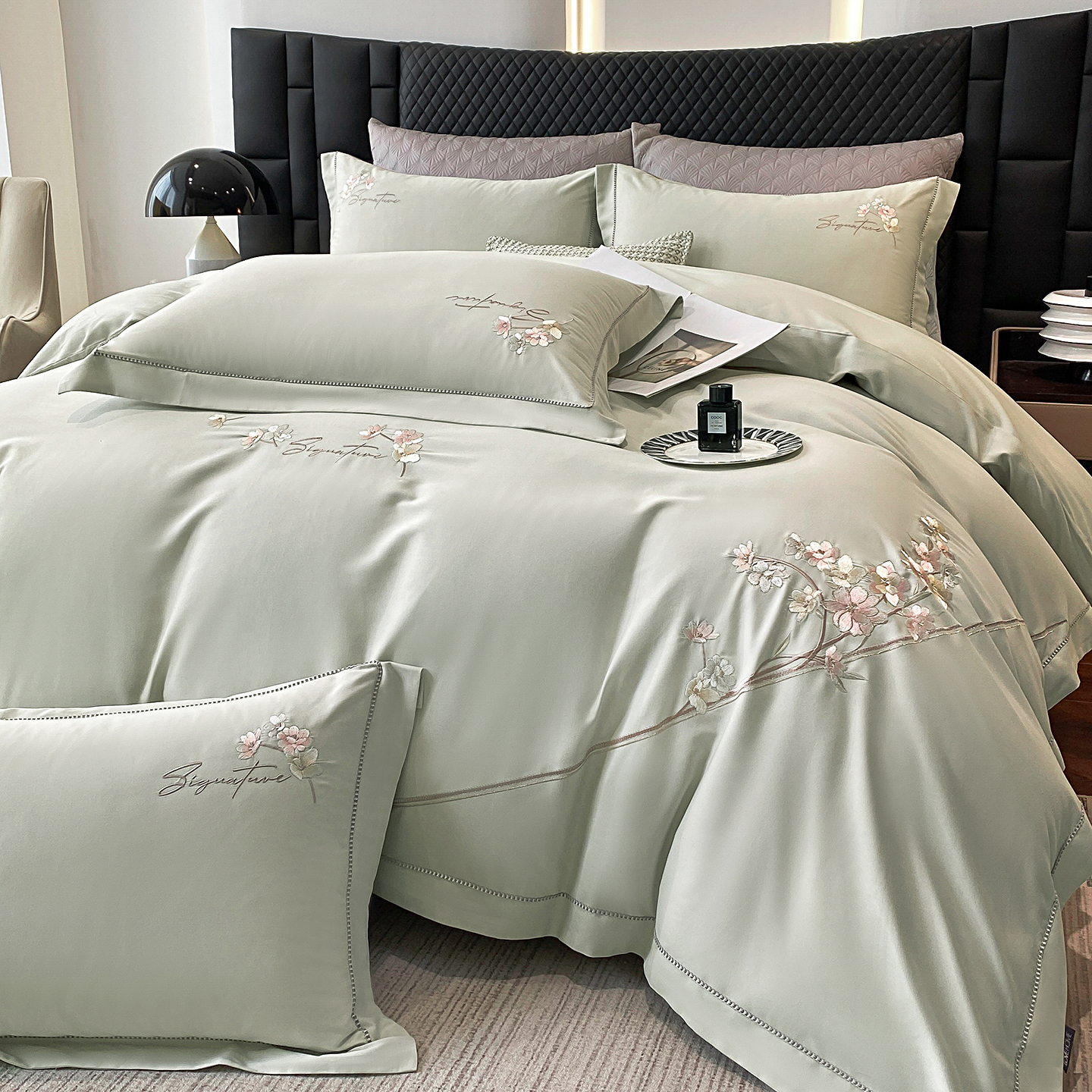 2025新款天丝棉磨毛四件套-莫兰迪