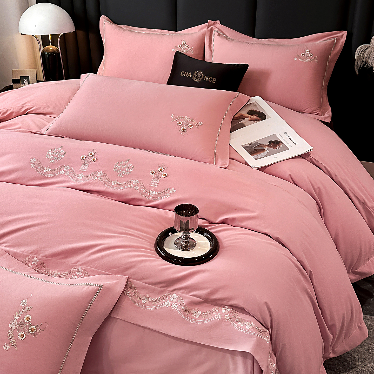 2025新款100s长绒棉贡缎磨毛四件套-知音