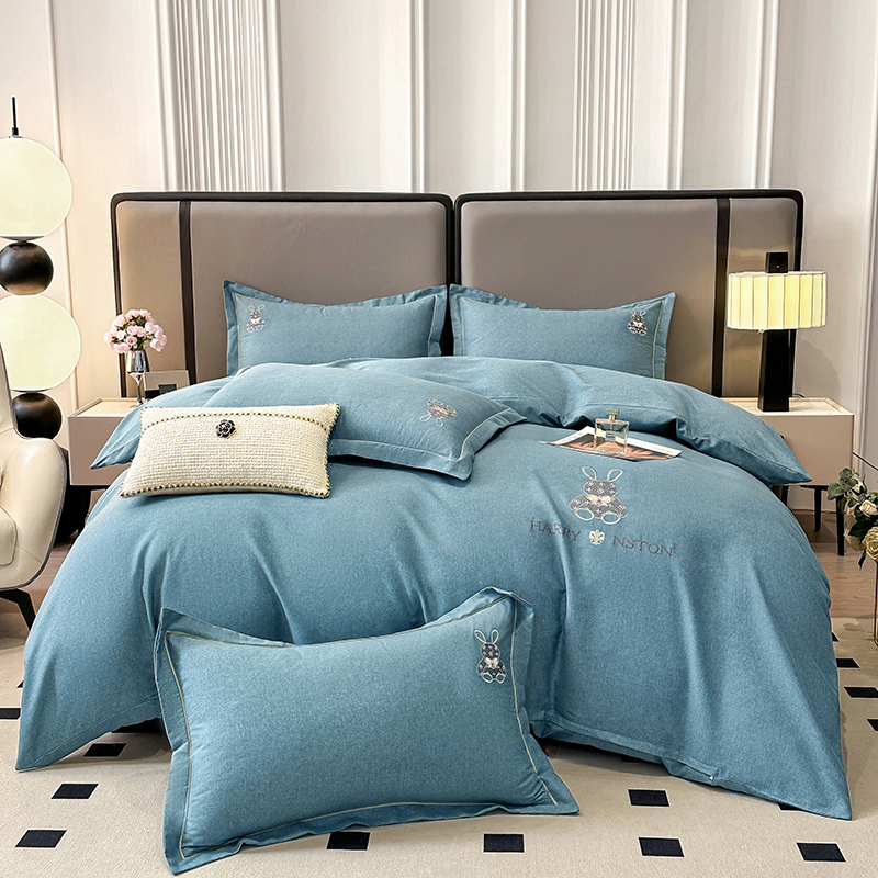 2024新款肌理磨毛刺绣四件套-小幸运