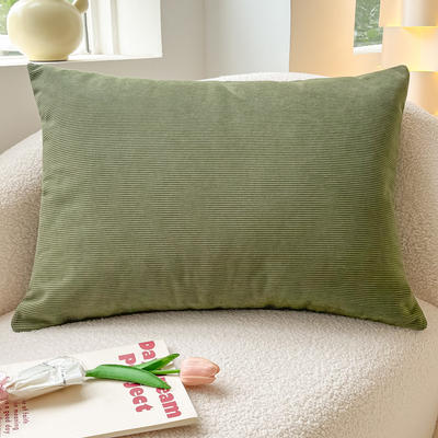 2023新款纯色灯芯绒长枕抱枕 30*50含芯 灯芯绒浅绿