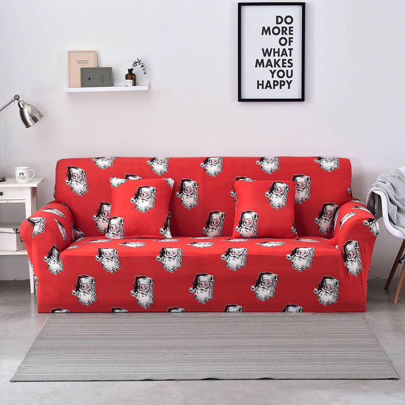2019新款沙发套 双人(规格140-195CM） 圣诞老人