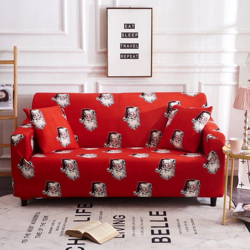 2018新款小清新风格系列沙发套 双人(规格140-195CM） 圣诞老人