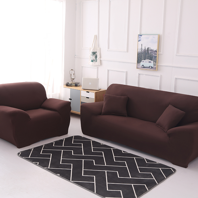 2019新款组合沙发套沙发床套 双人(规格140-195CM） 咖啡