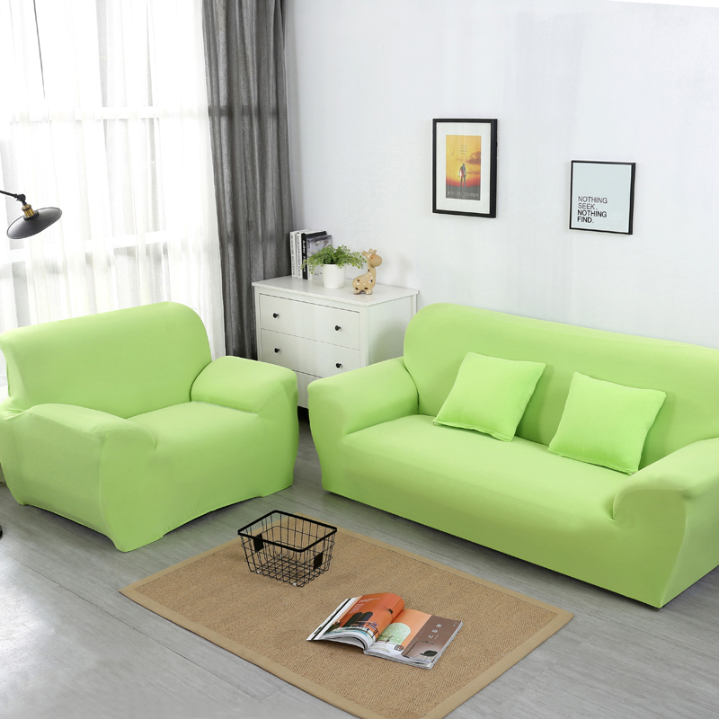 2019新款-纯色沙发套沙发床套 双人（140-195cm） 果绿