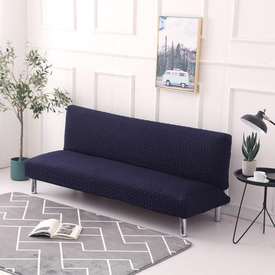 2019新款沙发床套-牛奶丝压花款 标准（160-180） 牛奶丝 藏蓝沙发床