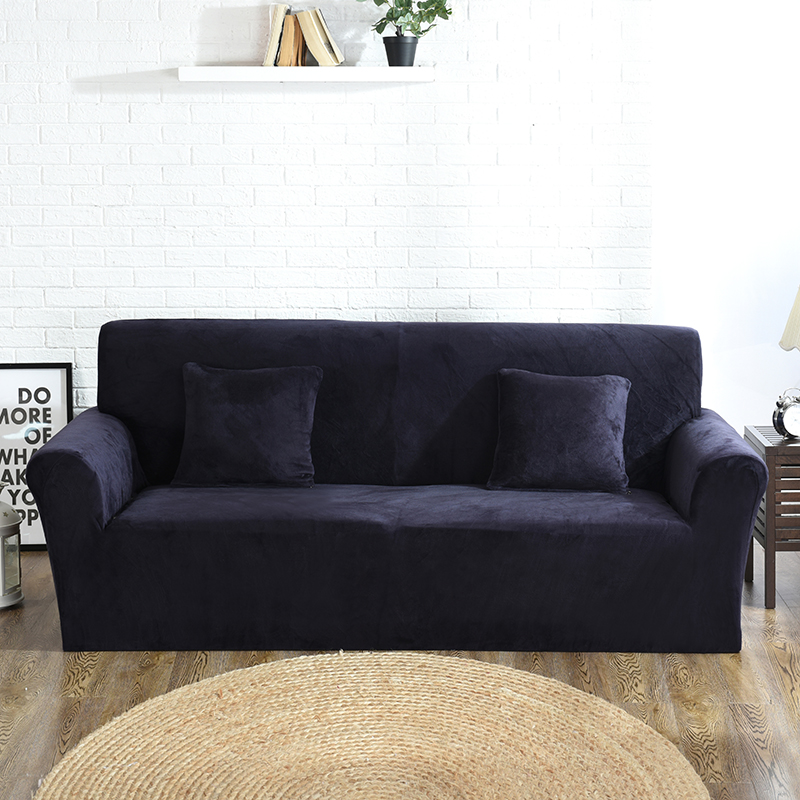 2019新款沙发套-毛绒款沙发套 双人（145-190） 深灰