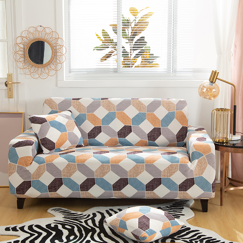 2020新款双人沙发套 双人（145-190） 色彩几何