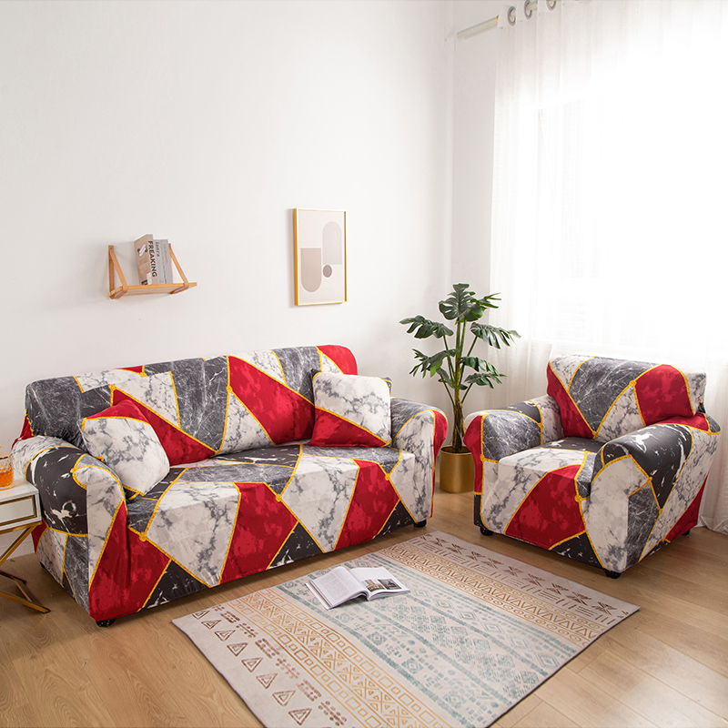 2021新款四季款纯色沙发套 双人（145-190） 乐享生活-红
