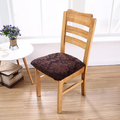 2021新款椅子坐垫套-提花坐垫套 提花咖啡