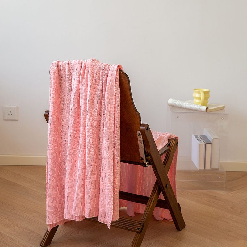 2023新款竹纤维毛毯毯子高斯系列 130*160cm 粉色