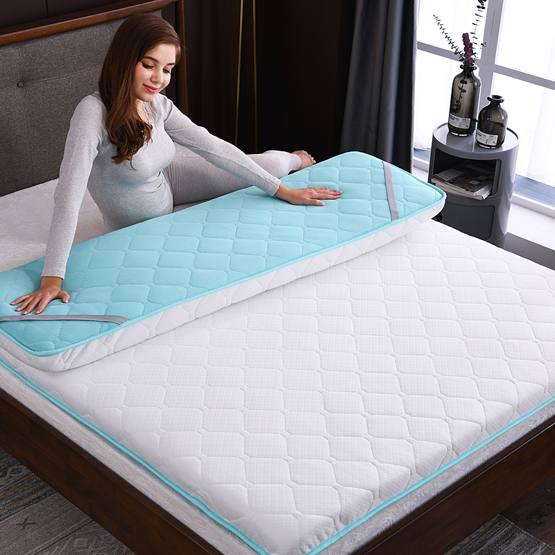 2018新品针织透气双面床垫 90*200 5cm绿色