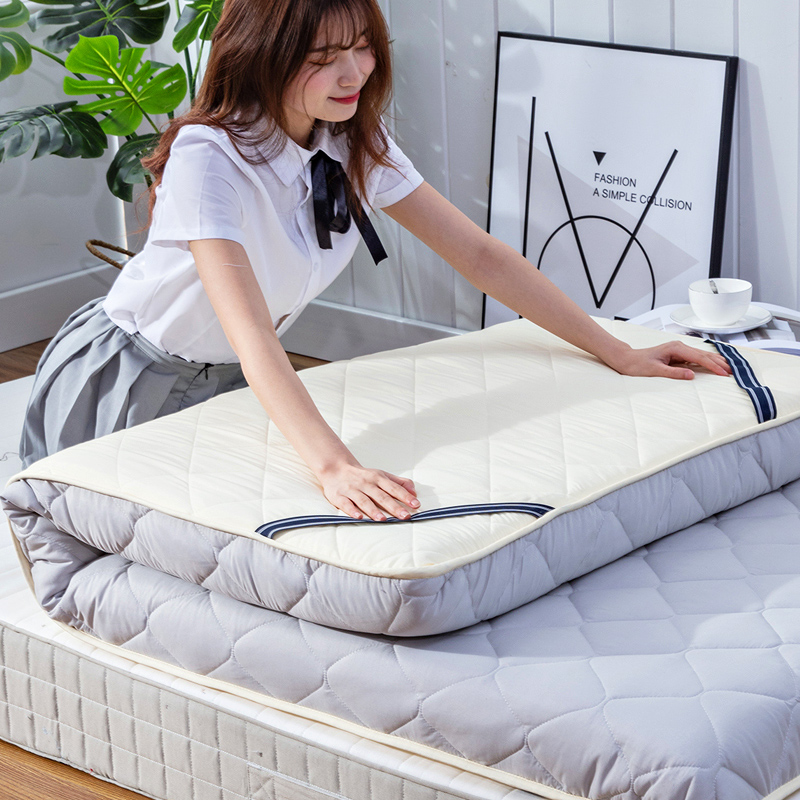 2019新款学生素色水洗棉床垫 90*190 灰色（6cm）