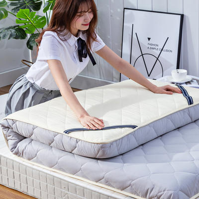2019新款学生素色水洗棉床垫 90*200 灰色（6cm）