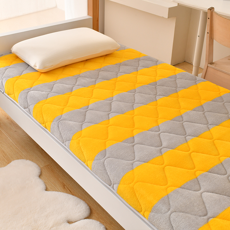 2024学生床垫上下铺床垫单人床垫保暖绒床垫海绵床垫0.9米床单人高中生床垫子 90*200（厚6cm） 点滴梦